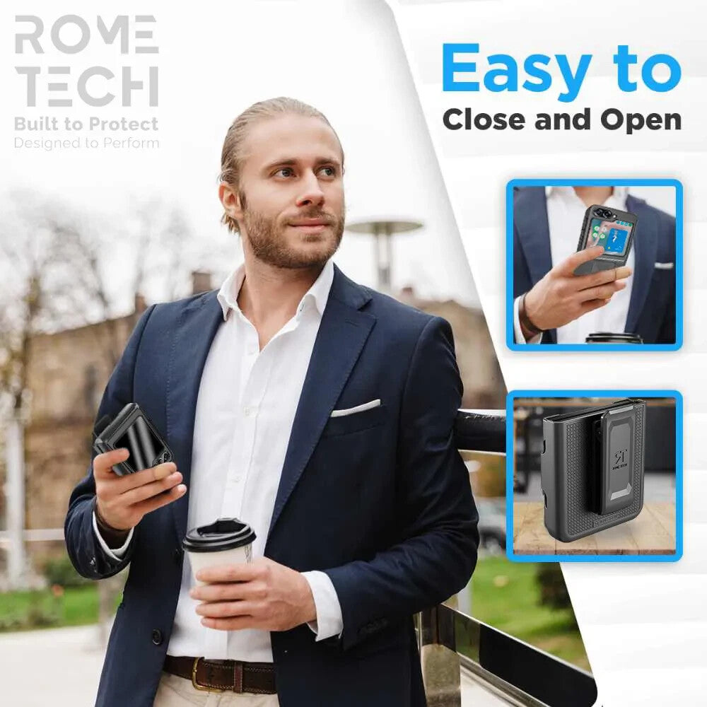 Samsung Galaxy Z Flip5 Rome Tech Belt Clip Holster Phone Case, Cover W/Magsafe