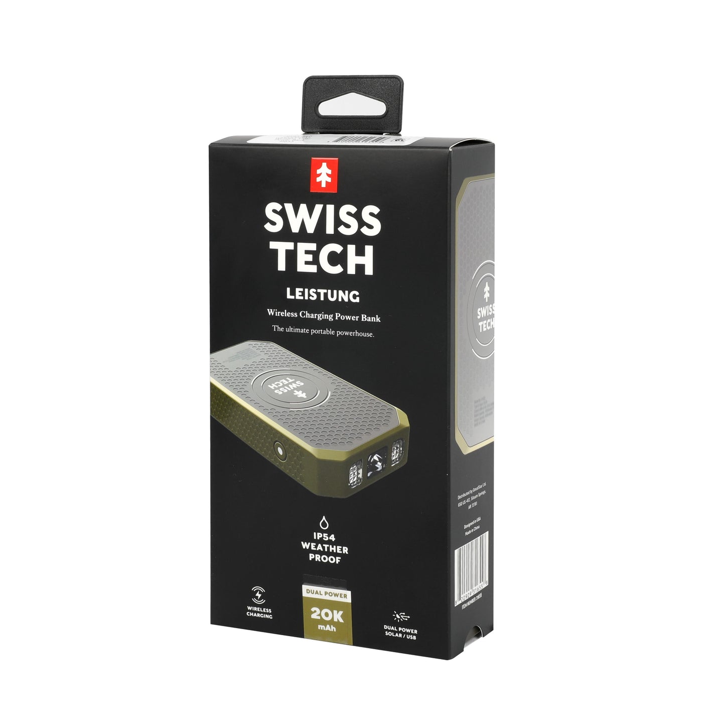 Wireless Power Bank, 20000 Mah, Built-In Flashlight, Charging Pad, IP54 Weatherproof, Travel Ready