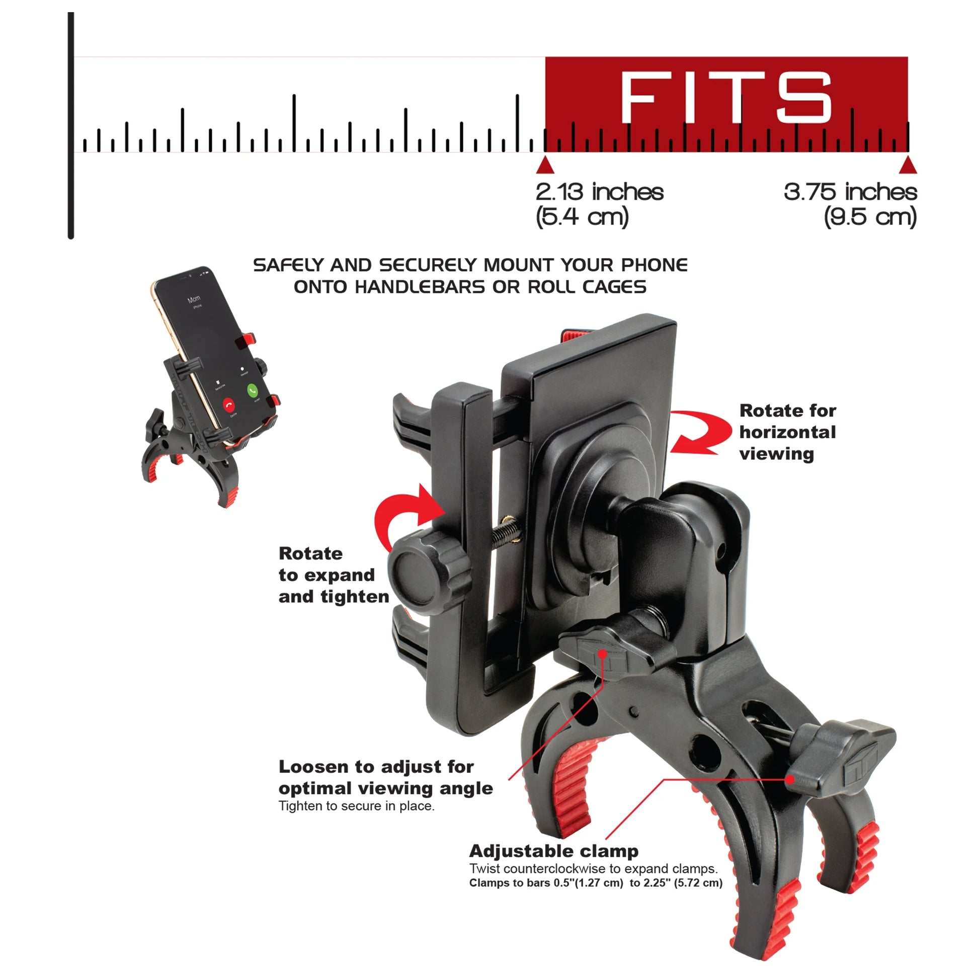 Bar Clamp Phone Holder