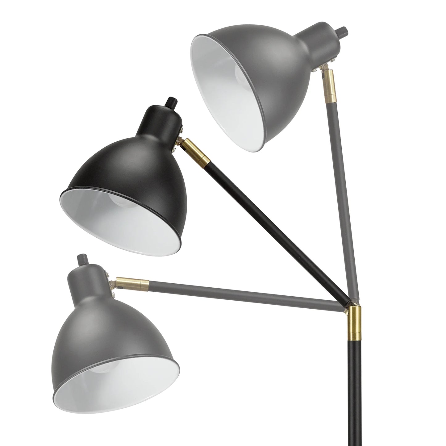 Lennon Adjustable Floor Lamp - Black & Brass