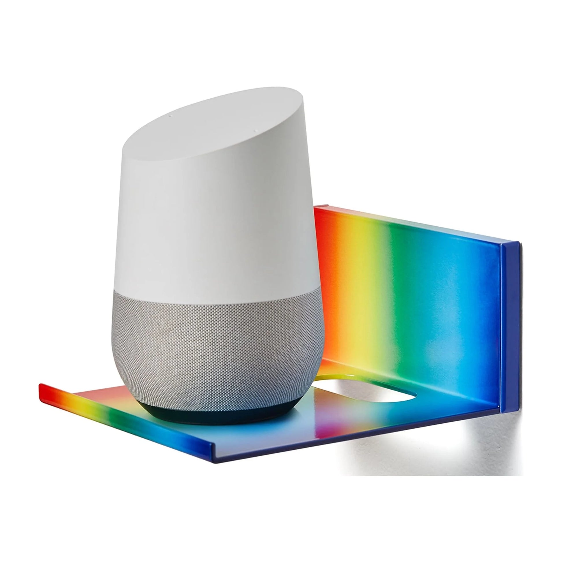 No Stud Smart Device Shelf, Rainbow, SMS-RW, for Streaming Devices, Small Cameras, Diffusers, Phone Charging