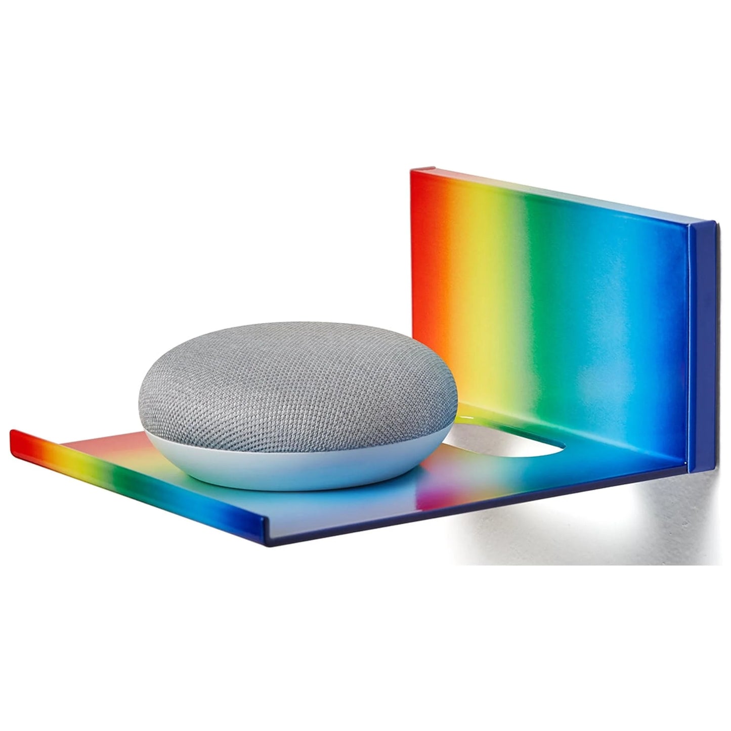 No Stud Smart Device Shelf, Rainbow, SMS-RW, for Streaming Devices, Small Cameras, Diffusers, Phone Charging