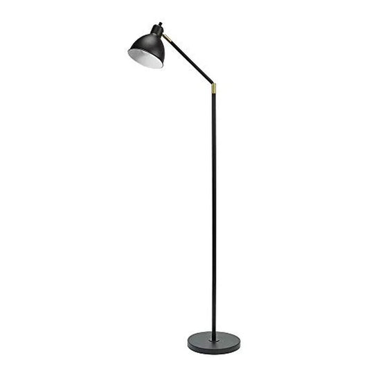 Lennon Adjustable Floor Lamp - Black & Brass